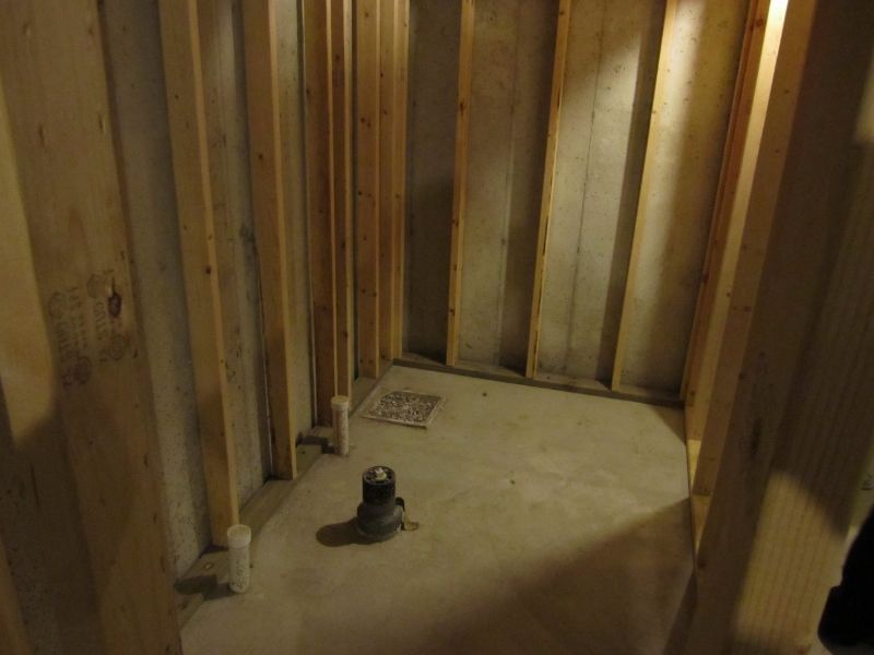 shower install questions finishing basement